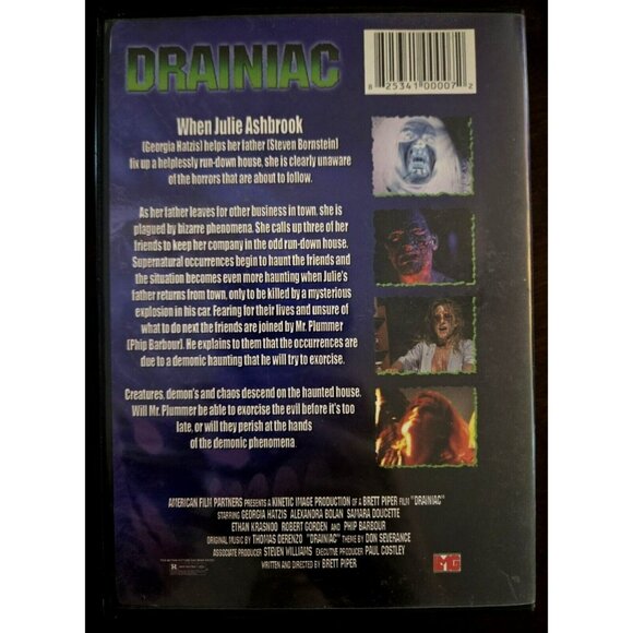 Drainiac Horror DVD 2000 a Brett Piper Film - Picture 2 of 2